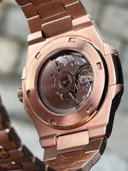 NAUTIKO MOD ROSE GOLD ( BLACK DIAL OPEN HEART )