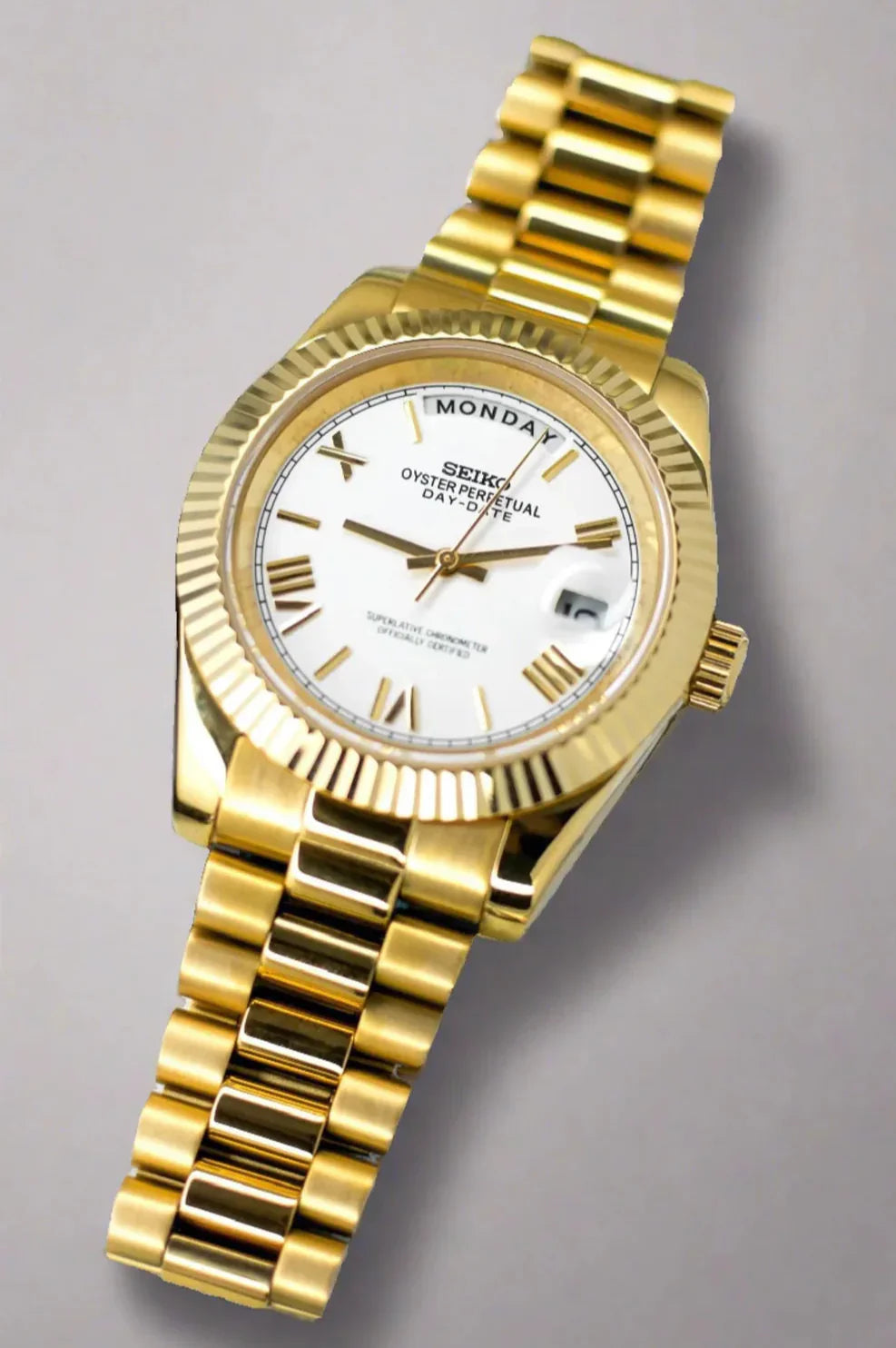 SEIKDATE GOLD WHITE MOD