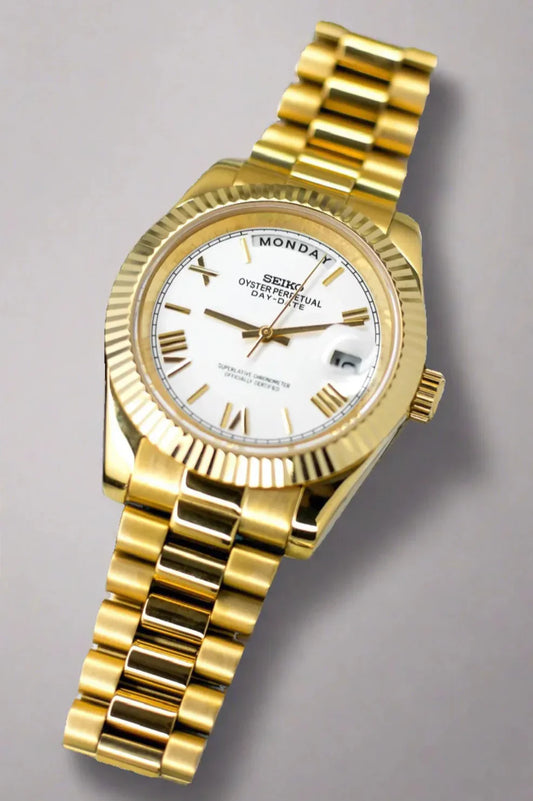 SEIKDATE GOLD WHITE MOD