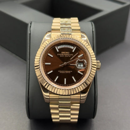 SEIKDATE PRESIDENT MOD ( CHOCOLATE )